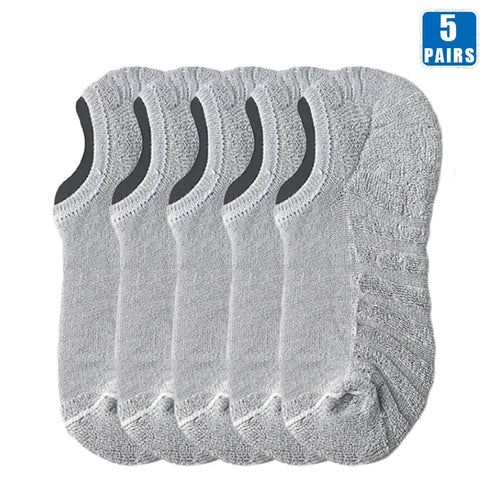 5 Pairs Men Short Socks Cotton High Quality Crew Ankle Casual Soft
