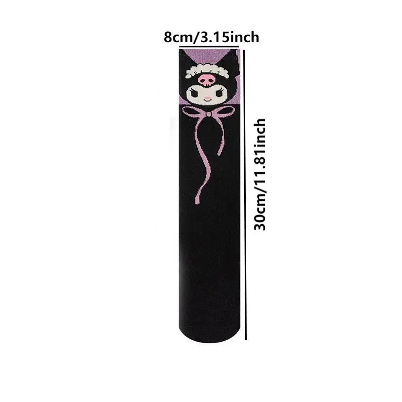 4 Pairs of High-Quality Cartoon Anime Character Kuromi Pattern Women's