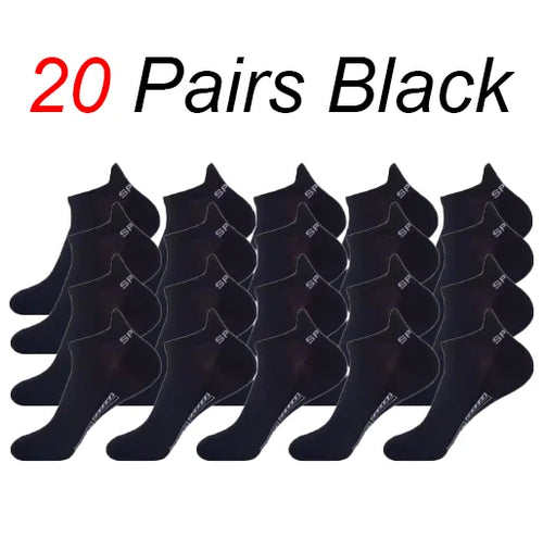 5/10/20 Pairs Men Short Socks Trendy High-Quality Low Cut Round Neck