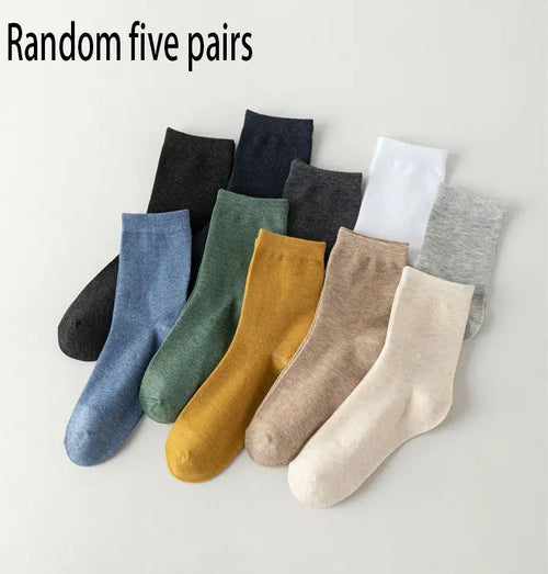 5/10 pairs Cotton Men Socks Pack Breathable Sock Set High Quality