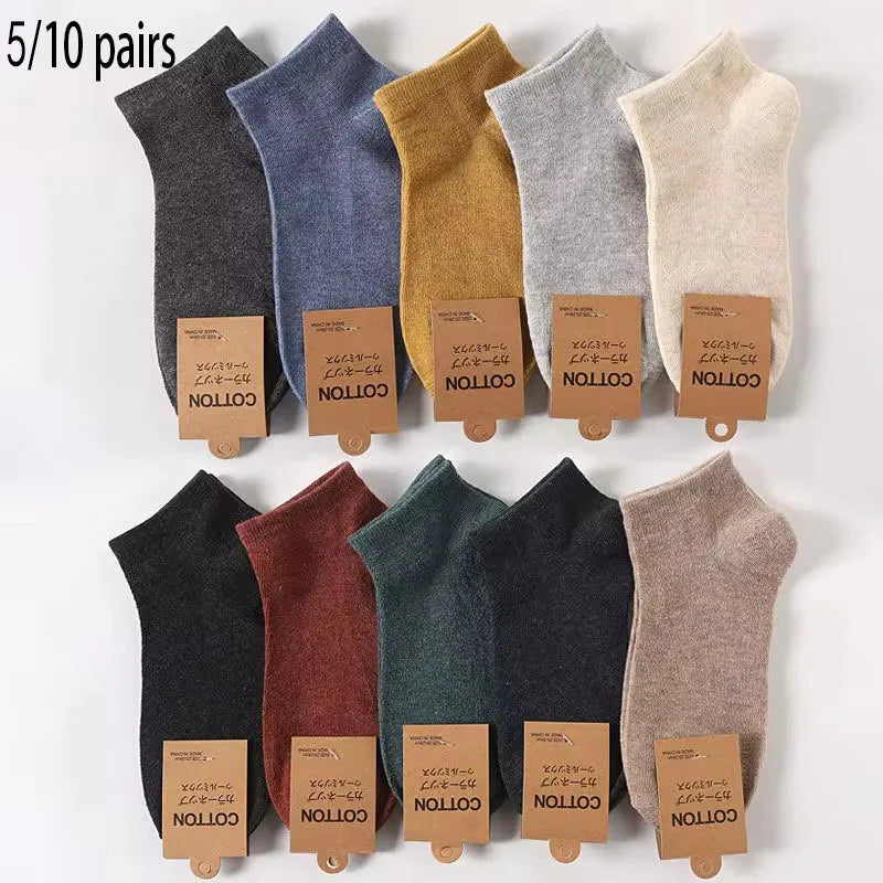 5/10 pairs Cotton Men Socks Pack Breathable Sock Set High Quality