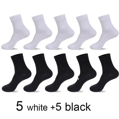 5/10 Pairs High Quality Men‘s Socks Cotton Casual Business Middle