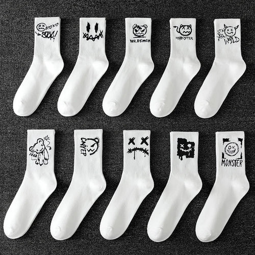 10 pairs of men's sports socks, casual, breathable, and versatile.