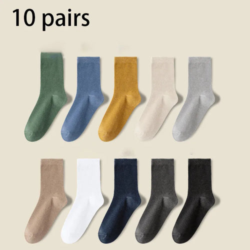 5/10 pairs Cotton Men Socks Pack Breathable Sock Set High Quality