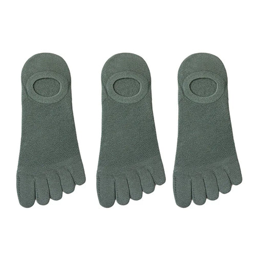 3 Pairs/lot Men's Socks Breathable Sweat Novelty Toe Socks Fashion