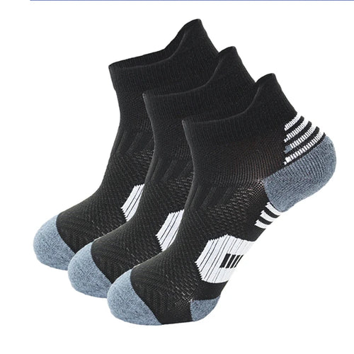 3Pair Professional Fitness Sports Socks Towel Bottom Non-Slip Running