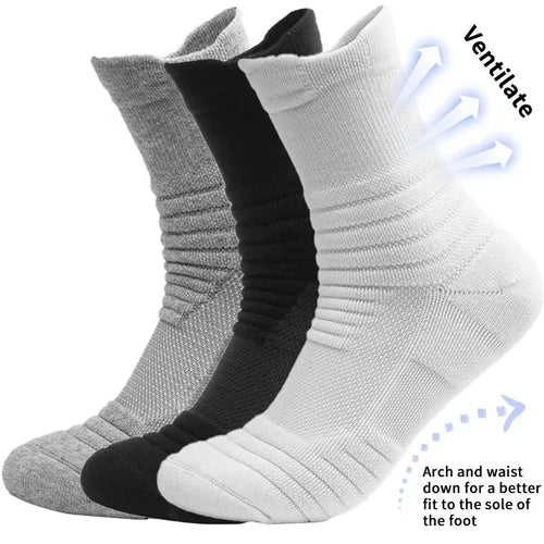 10pairs Breathable Cotton Sports Stockings Men Bamboo Fiber Autumn and