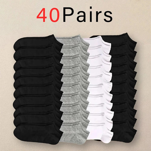 5/10/40 Pairs Men Boat Socks Business Sport Sweat Absorption Mature