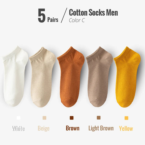 95% Combed Cotton Socks Men Business Dress Short Socks Soft Breathable