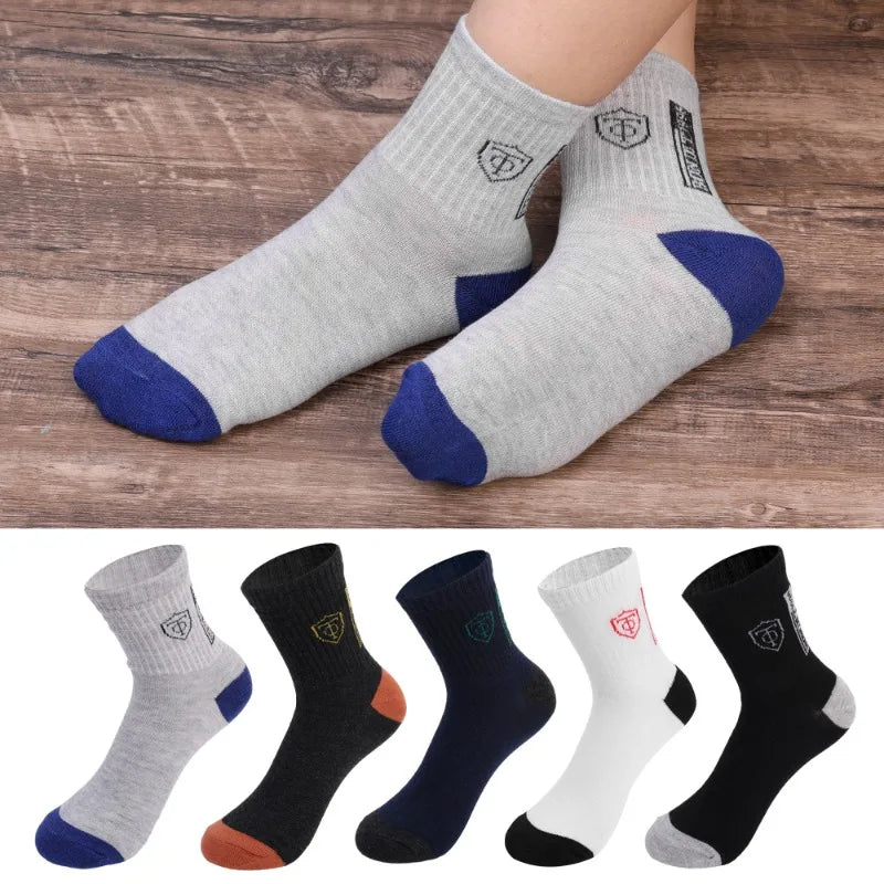 10 pairs Breathable Men's Basketball Crew Socks for Spring and Fall