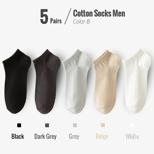 95% Combed Cotton Socks Men Business Dress Short Socks Soft Breathable