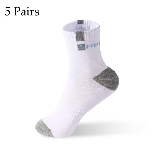 5 Pairs Men Bamboo Fiber Autumn Winter Men Socks Breathable Cotton