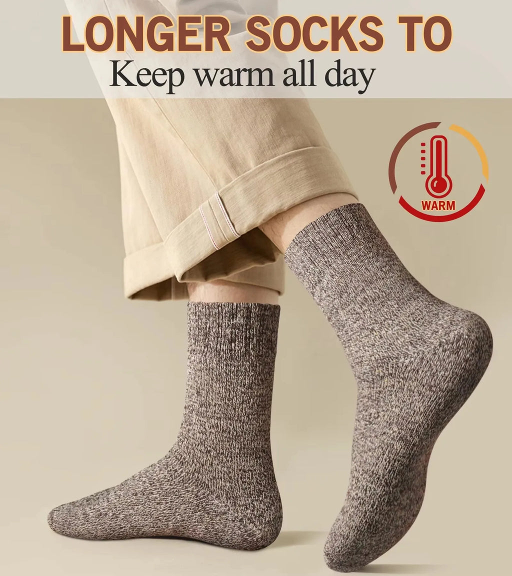 5 Pairs Autumn Winter Men Thicken Wool Socks Women Towel Keep Warm