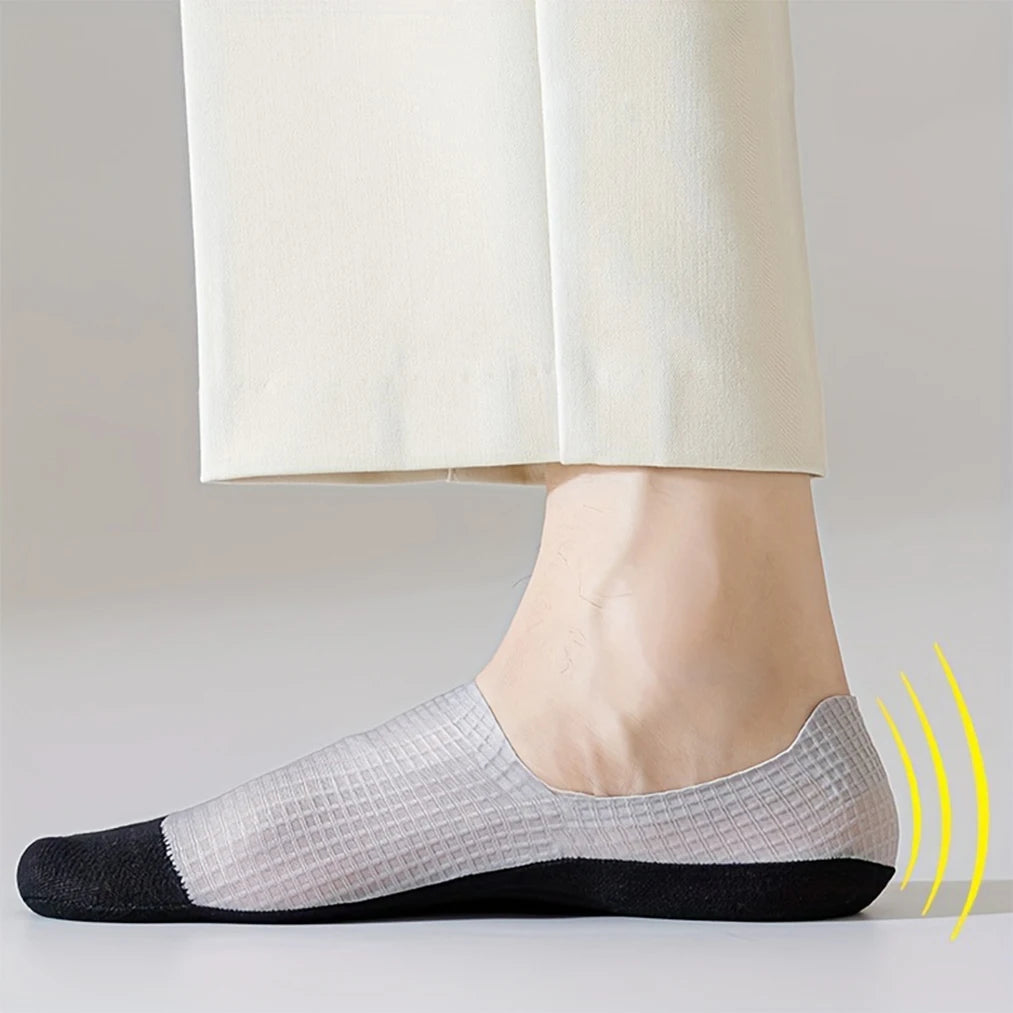 3Pairs Men's Invisible Socks Thin Breathable Comfortable High Quality