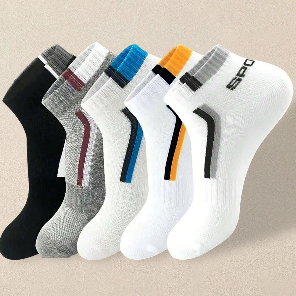 5 Pairs Men Summer Socks Trendy Fashionable Simple Versatile Men Ankle