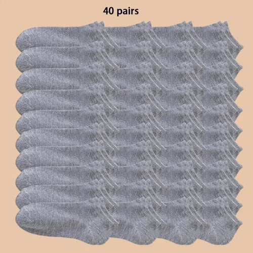 10/40 Pairs Men's Boat Socks Business Sport Sweat Absorption Mature