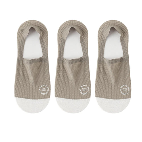 3Pairs Men's Invisible Socks Thin Breathable Comfortable High Quality