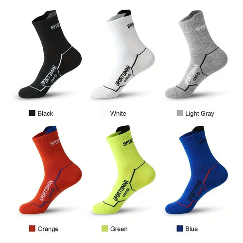 6 Pairs Socks Men's Short Socks Sweat Absorbent and Odorous Basketball
