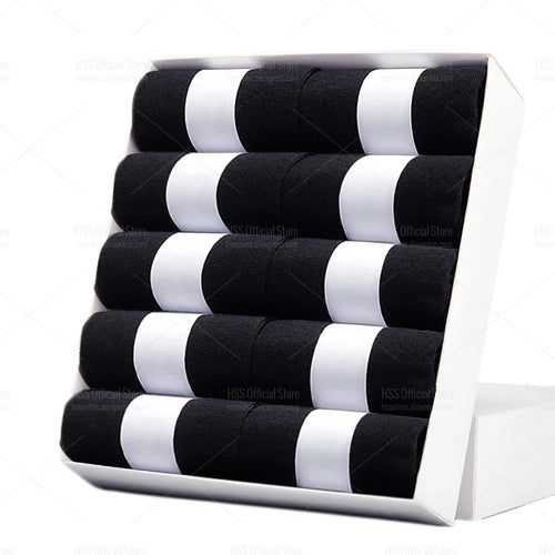 5/10 Pairs Men's Cotton Socks Black Business Men Socks Soft