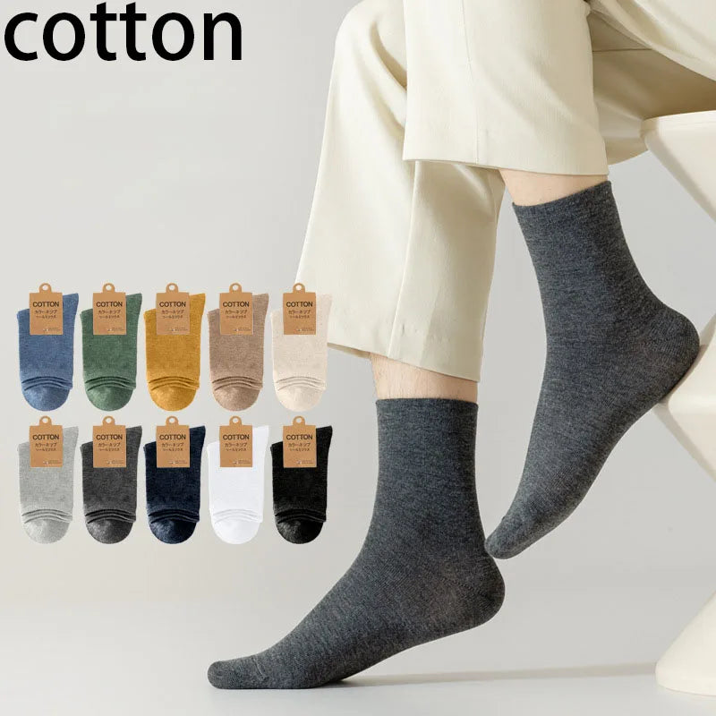 5/10 pairs Cotton Men Socks Pack Breathable Sock Set High Quality