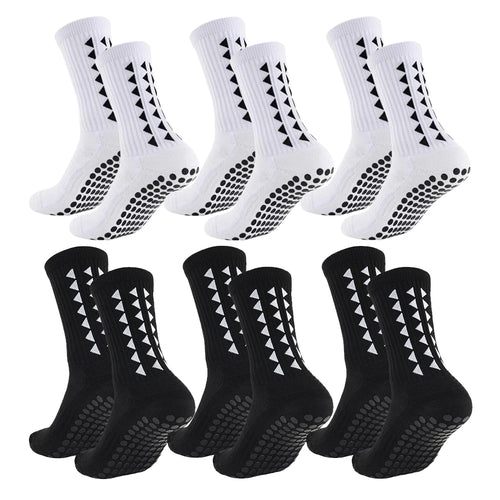 6Pairs men women football grip socks towel bottom sport socks rugby