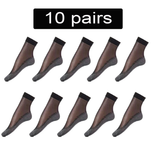 5/10 Pairs Women Socks Soft Socks Non-slip Summer Ultrathin Breathable