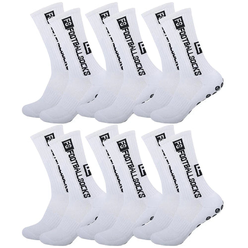 6Pairs Non Slip Grip Socks for Men Women Football Basketball Baseball