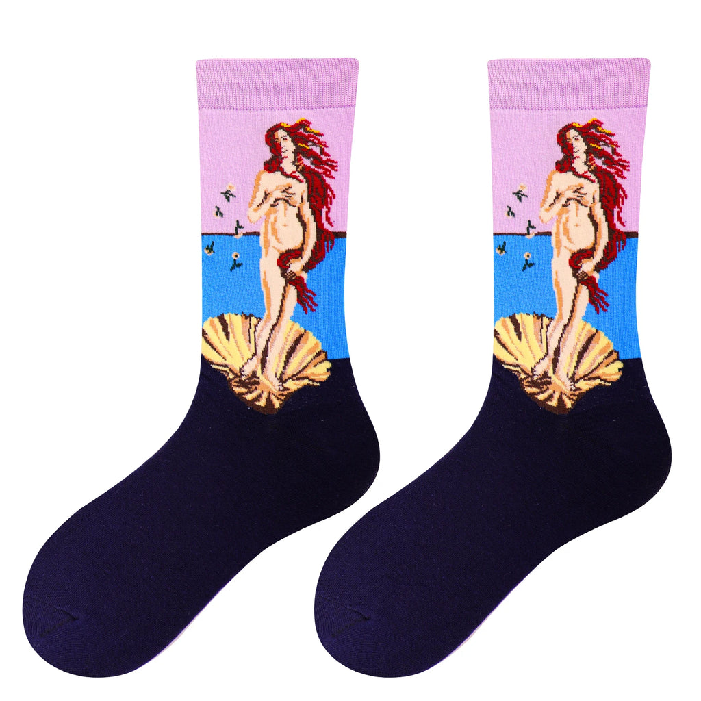 Retro Women New Art Van Gogh Mural World Famous Oil Painting Series