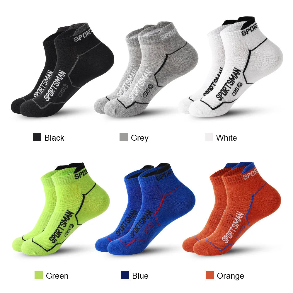 6 Pairs Socks Men's Short Socks Sweat Absorbent and Odorous Basketball