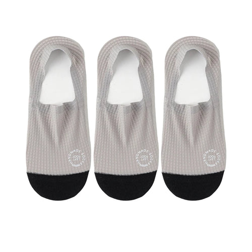 3Pairs Men's Invisible Socks Thin Breathable Comfortable High Quality