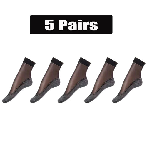 5/10 Pairs Women Socks Soft Socks Non-slip Summer Ultrathin Breathable