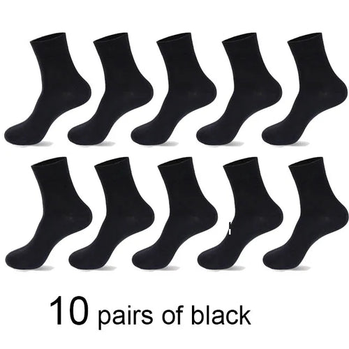 5/10 Pairs High Quality Men‘s Socks Cotton Casual Business Middle