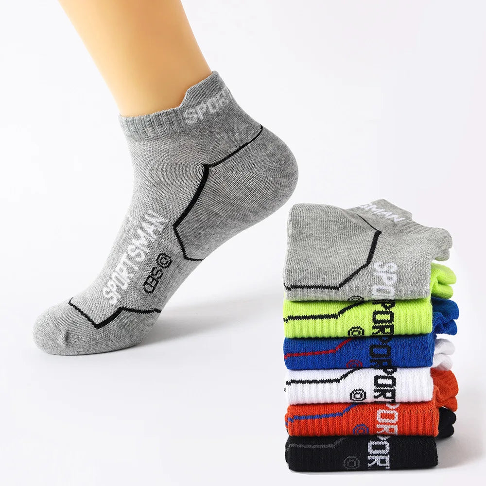 6 Pairs Socks Men's Short Socks Sweat Absorbent and Odorous Basketball