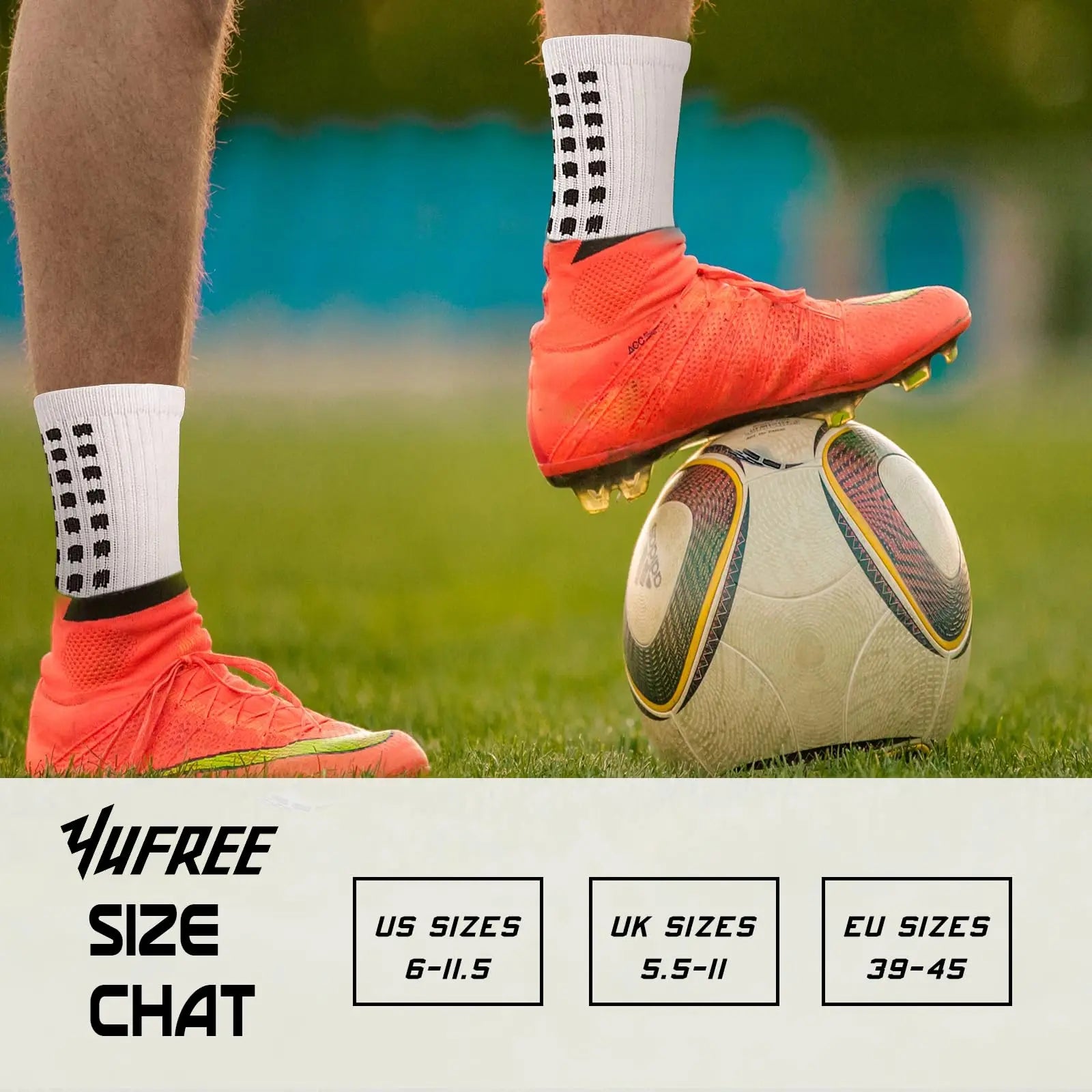 6 pairs of football socks sports socks men's mid-calf socks silicone