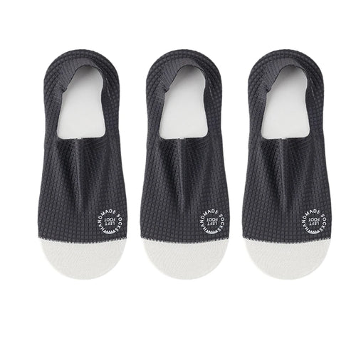 3Pairs Men's Invisible Socks Thin Breathable Comfortable High Quality