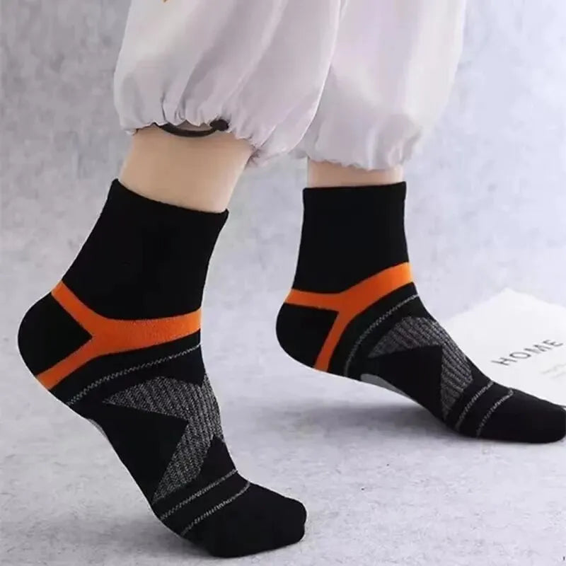5 Pairs Lot Men's Socks Black Sports Socks Casual Run Autumn Winter
