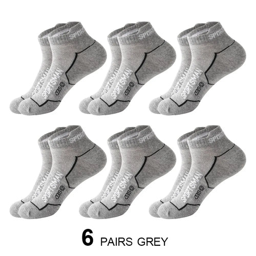 6 Pairs Socks Men's Short Socks Sweat Absorbent and Odorous Basketball