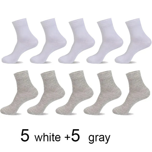 5/10 Pairs High Quality Men‘s Socks Cotton Casual Business Middle