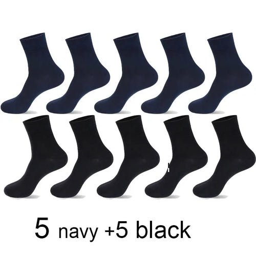 5/10 Pairs High Quality Men‘s Socks Cotton Casual Business Middle