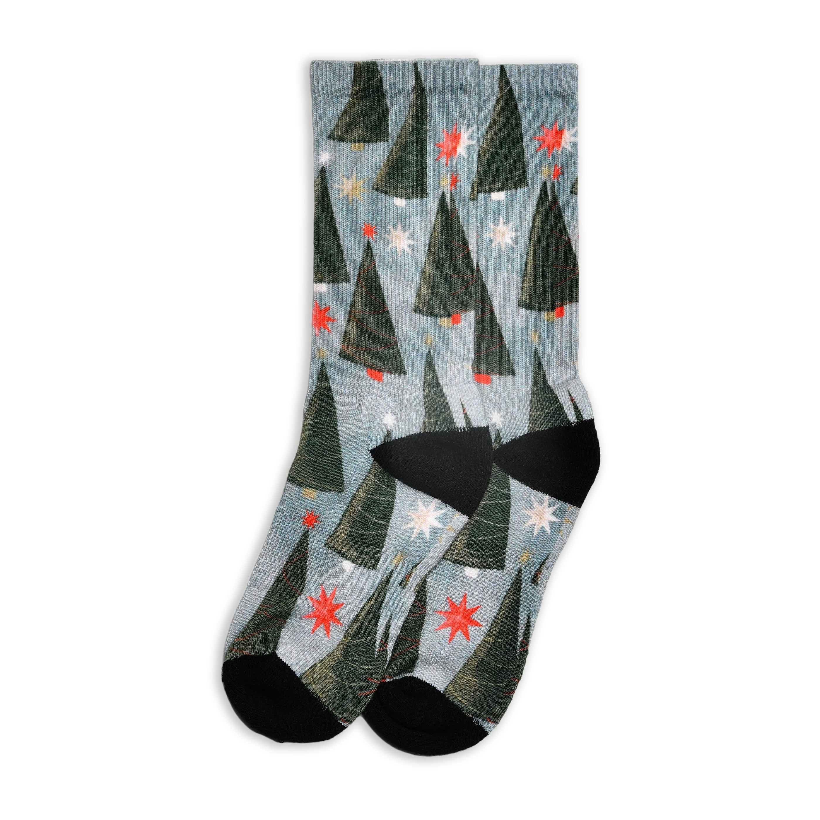 Christmas and Hanukkah Holiday Colorful CoolMax Crew Socks for Men &