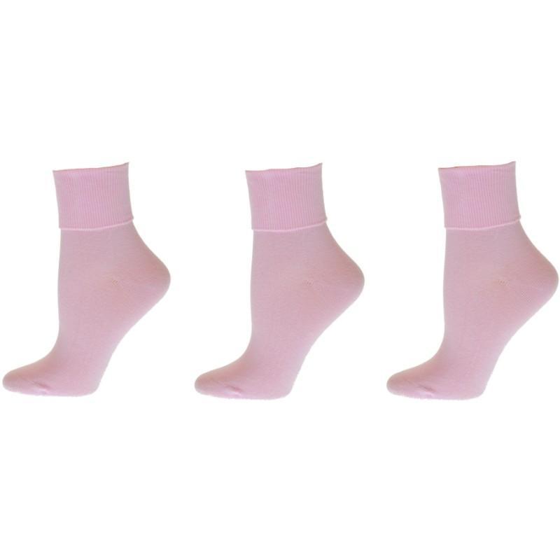 Turn Cuff Organic Cotton Seamless Toe in Convenient 3 Pair Packs