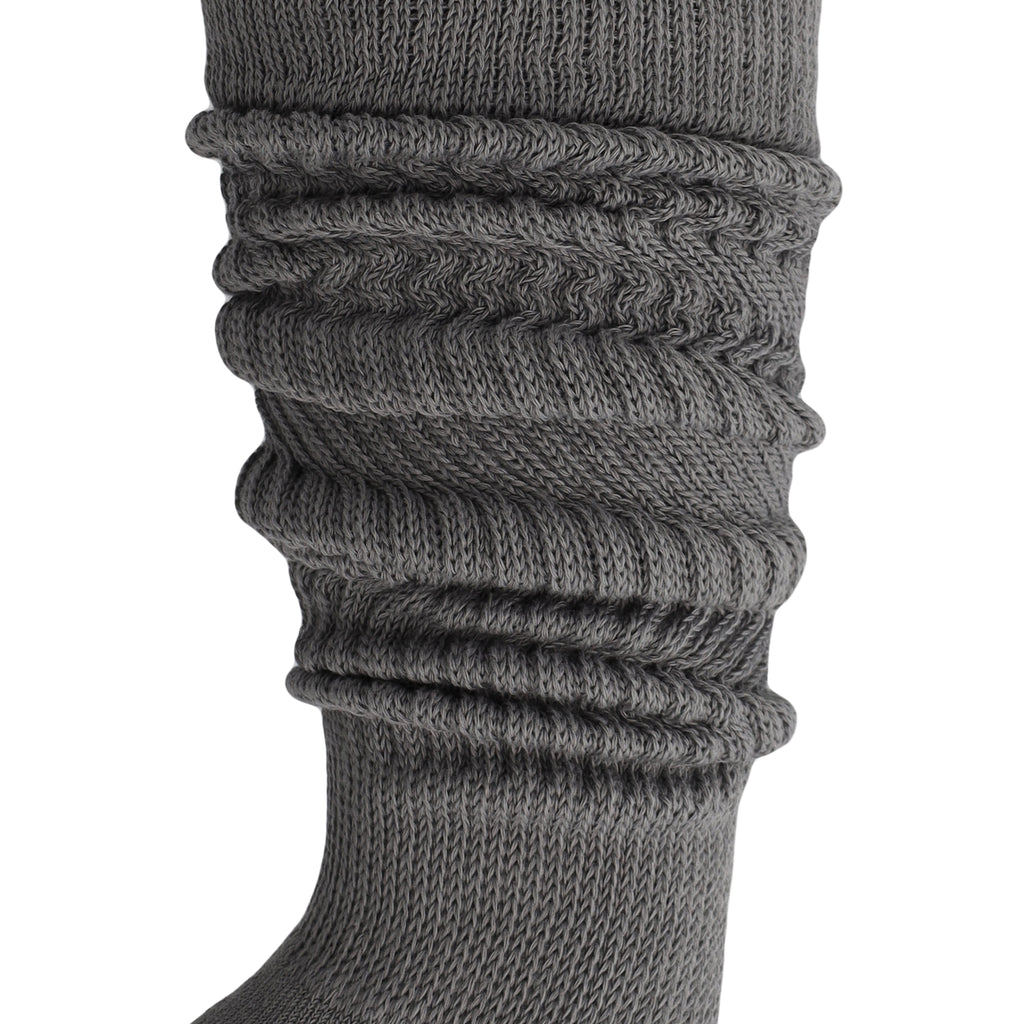 Gray Slouch Socks for Women Knee High Socks Shoe Size 5 to 10.