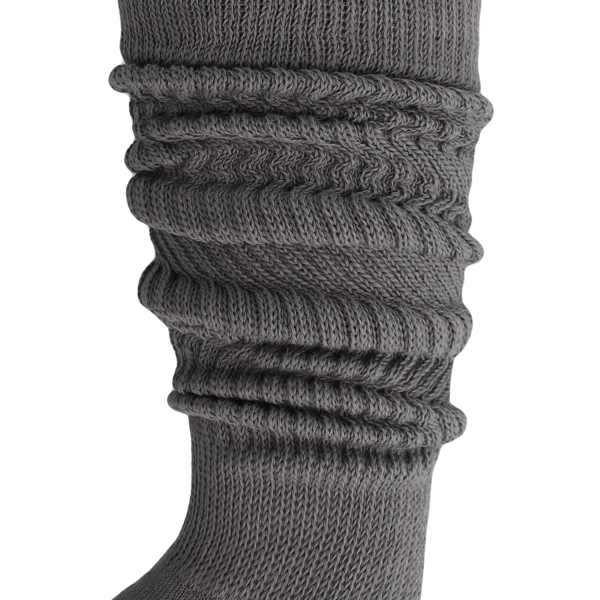 Gray Slouch Socks for Women Knee High Socks Shoe Size 5 to 10.