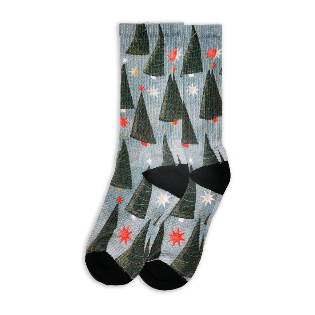 Christmas and Hanukkah Holiday Colorful CoolMax Crew Socks for Men &